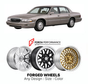FORGED WHEELS RIMS for BUICK PARK AVENUE BASE 1991 - 2005

Custom forged wheels for Buick Park Avenue Base 1991 - 2005. Made-to-order monoblock, 2-piece and 3-piece rims in custom sizes, offsets, colors and finishes with guaranteed fitment.

We manufacture premium quality forged wheels rims for Buick Park Avenue Base 1991 - 2005 in any design, size, color.

THIS WHEEL DESIGN CAN BE CUSTOM-MADE FOR YOUR CAR IN ANY SIZE AND COLOR OPTIONS
Available in monoblock, 2-piece, 3-piece, duoblock, beadlock
3D wheel re