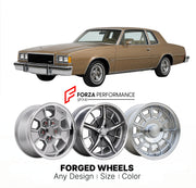 CUSTOM CLASSIC VINTAGE RESTOMOD RETRO OLD SCHOOL FORGED WHEELS RIMS for BUICK REGAL 1978 - 1987
Custom forged wheels for classic American muscle cars. Ideal for restomod builds, vintage restorations, and show cars. Deep dish and retro styling available.

We manufacture premium quality forged wheels rims for Buick Regal 1978 - 1987 in any design, size, color.

THIS WHEEL DESIGN CAN BE CUSTOM-MADE FOR YOUR CAR IN ANY SIZE AND COLOR OPTIONS
Available in monoblock, 2-piece, 3-piece, duoblock, beadlock
3D wheel 