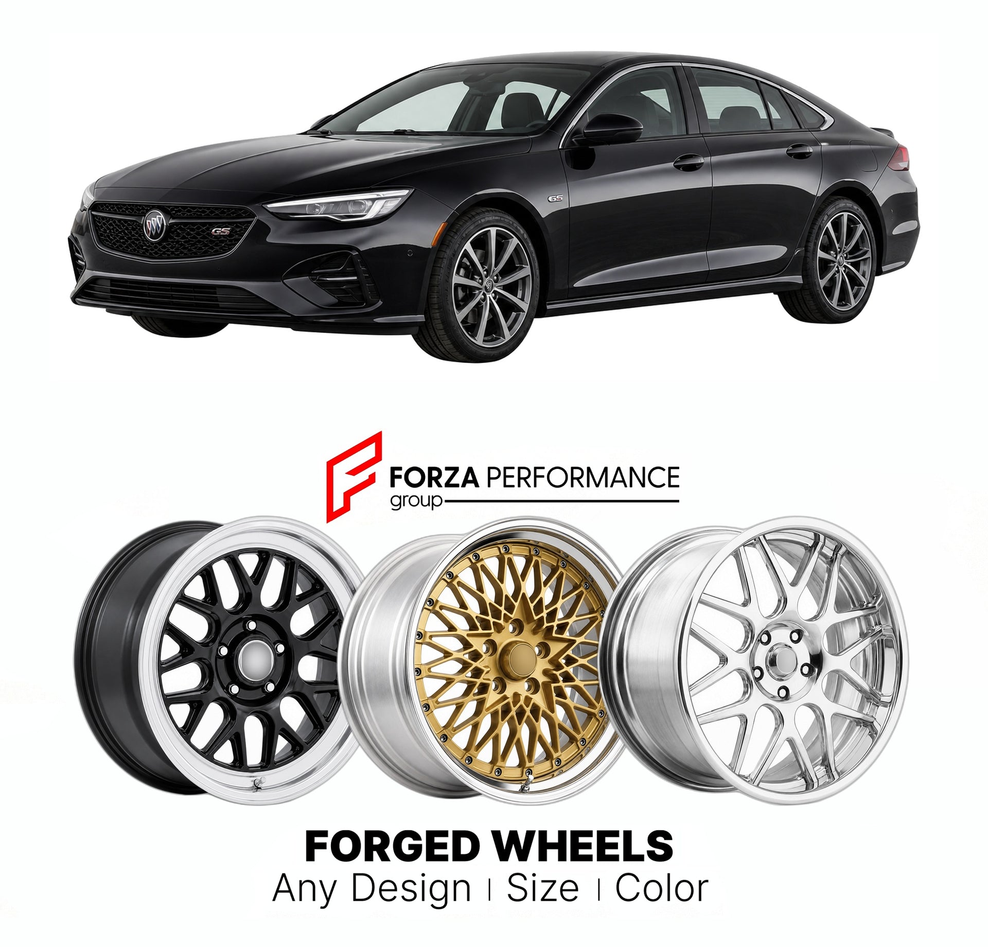 FORGED WHEELS RIMS for BUICK REGAL GS 1990 - 2020

Custom forged wheels for Buick Regal GS 1990 - 2020. Made-to-order monoblock, 2-piece and 3-piece rims in custom sizes, offsets, colors and finishes with guaranteed fitment.

We manufacture premium quality forged wheels rims for Buick Regal GS 1990 - 2020 in any design, size, color.

THIS WHEEL DESIGN CAN BE CUSTOM-MADE FOR YOUR CAR IN ANY SIZE AND COLOR OPTIONS
Available in monoblock, 2-piece, 3-piece, duoblock, beadlock
3D wheel renderings are provided ac
