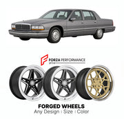 FORGED WHEELS RIMS for BUICK ROADMASTER SEDAN B-BODY 1991 - 1996

Custom forged wheels for Buick Roadmaster Sedan B-Body 1991 - 1996. Made-to-order monoblock, 2-piece and 3-piece rims in custom sizes, offsets, colors and finishes with guaranteed fitment.

We manufacture premium quality forged wheels rims for Buick Roadmaster Sedan B-Body 1991 - 1996 in any design, size, color.

THIS WHEEL DESIGN CAN BE CUSTOM-MADE FOR YOUR CAR IN ANY SIZE AND COLOR OPTIONS
Available in monoblock, 2-piece, 3-piece, duoblock,