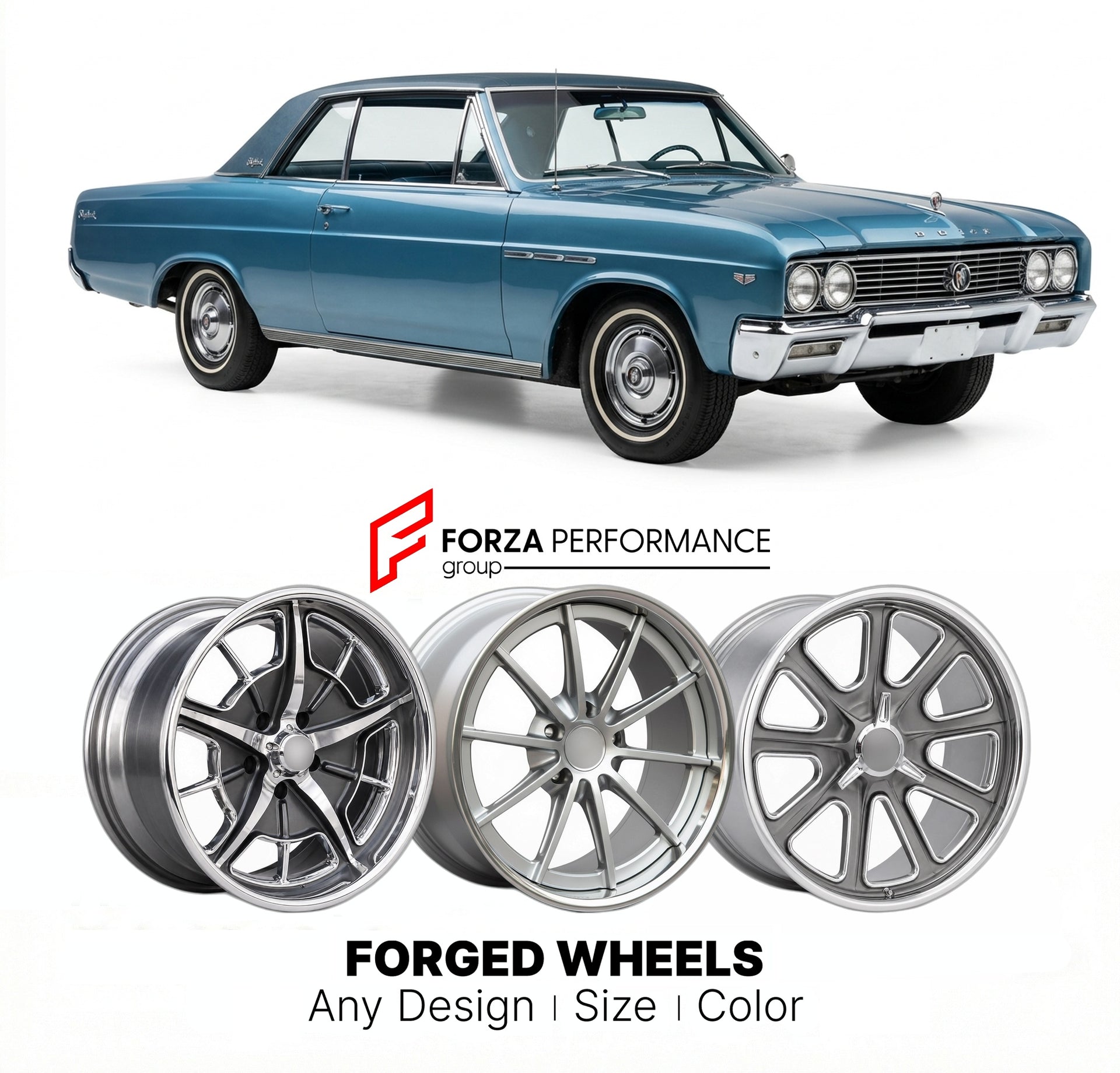 CUSTOM CLASSIC VINTAGE RESTOMOD RETRO OLD SCHOOL FORGED WHEELS RIMS fo