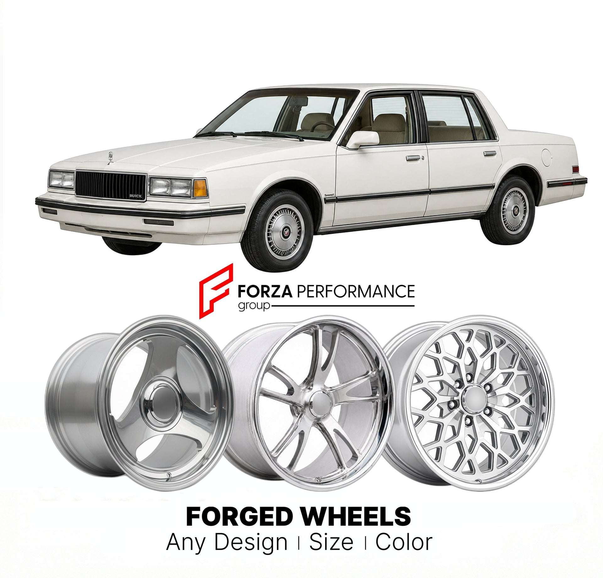 CUSTOM CLASSIC VINTAGE RESTOMOD RETRO OLD SCHOOL FORGED WHEELS RIMS for BUICK SOMERSET 1985 - 1985
Custom forged wheels for classic American muscle cars. Ideal for restomod builds, vintage restorations, and show cars. Deep dish and retro styling available.

We manufacture premium quality forged wheels rims for Buick Somerset 1985 - 1985 in any design, size, color.

THIS WHEEL DESIGN CAN BE CUSTOM-MADE FOR YOUR CAR IN ANY SIZE AND COLOR OPTIONS
Available in monoblock, 2-piece, 3-piece, duoblock, beadlock
3D 