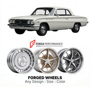 CUSTOM CLASSIC VINTAGE RESTOMOD RETRO OLD SCHOOL FORGED WHEELS RIMS for BUICK SPECIAL RIVIERA 1962 - 1963
Custom forged wheels for classic American muscle cars. Ideal for restomod builds, vintage restorations, and show cars. Deep dish and retro styling available.

We manufacture premium quality forged wheels rims for Buick Special Riviera 1962 - 1963 in any design, size, color.

THIS WHEEL DESIGN CAN BE CUSTOM-MADE FOR YOUR CAR IN ANY SIZE AND COLOR OPTIONS
Available in monoblock, 2-piece, 3-piece, duoblock