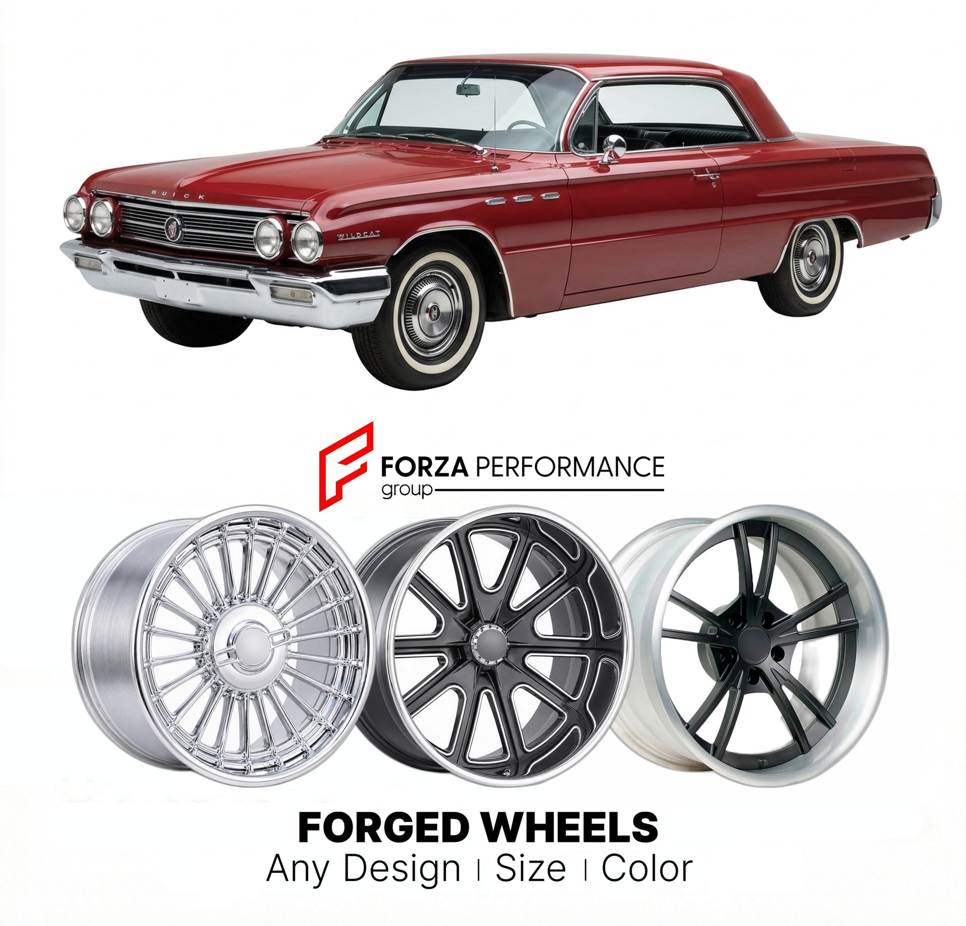 CUSTOM CLASSIC VINTAGE RESTOMOD RETRO OLD SCHOOL FORGED WHEELS RIMS fo