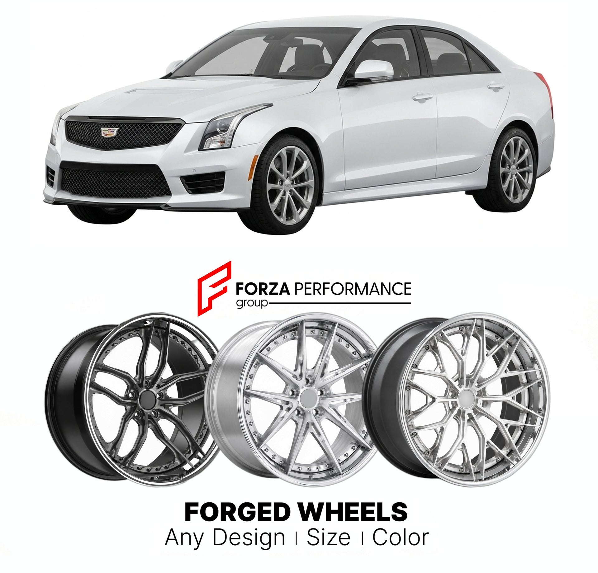 FORGED WHEELS RIMS for CADILLAC ATS-V 2016 - 2019

Custom forged wheels for Cadillac ATS-V 2016 - 2019. Made-to-order monoblock, 2-piece and 3-piece rims in custom sizes, offsets, colors and finishes with guaranteed fitment.

We manufacture premium quality forged wheels rims for Cadillac ATS-V 2016 - 2019 in any design, size, color.

THIS WHEEL DESIGN CAN BE CUSTOM-MADE FOR YOUR CAR IN ANY SIZE AND COLOR OPTIONS
Available in monoblock, 2-piece, 3-piece, duoblock, beadlock
3D wheel renderings are provided ac