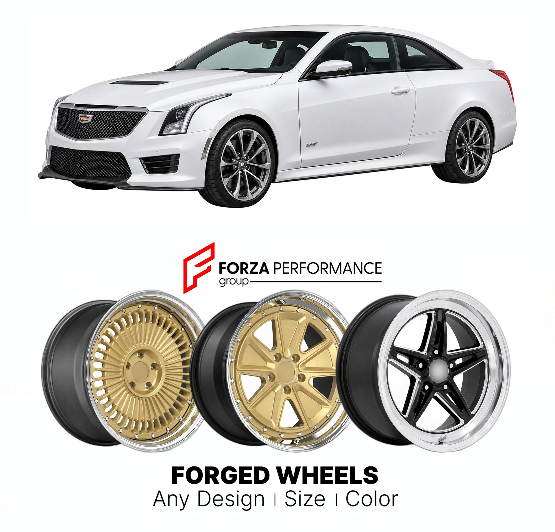 FORGED WHEELS RIMS for CADILLAC ATS ATS-V COUPE 2013 - 2019

Custom forged wheels for Cadillac ATS ATS-V Coupe 2013 - 2019. Made-to-order monoblock, 2-piece and 3-piece rims in custom sizes, offsets, colors and finishes with guaranteed fitment.

We manufacture premium quality forged wheels rims for Cadillac ATS ATS-V Coupe 2013 - 2019 in any design, size, color.

THIS WHEEL DESIGN CAN BE CUSTOM-MADE FOR YOUR CAR IN ANY SIZE AND COLOR OPTIONS
Available in monoblock, 2-piece, 3-piece, duoblock, beadlock
3D wh
