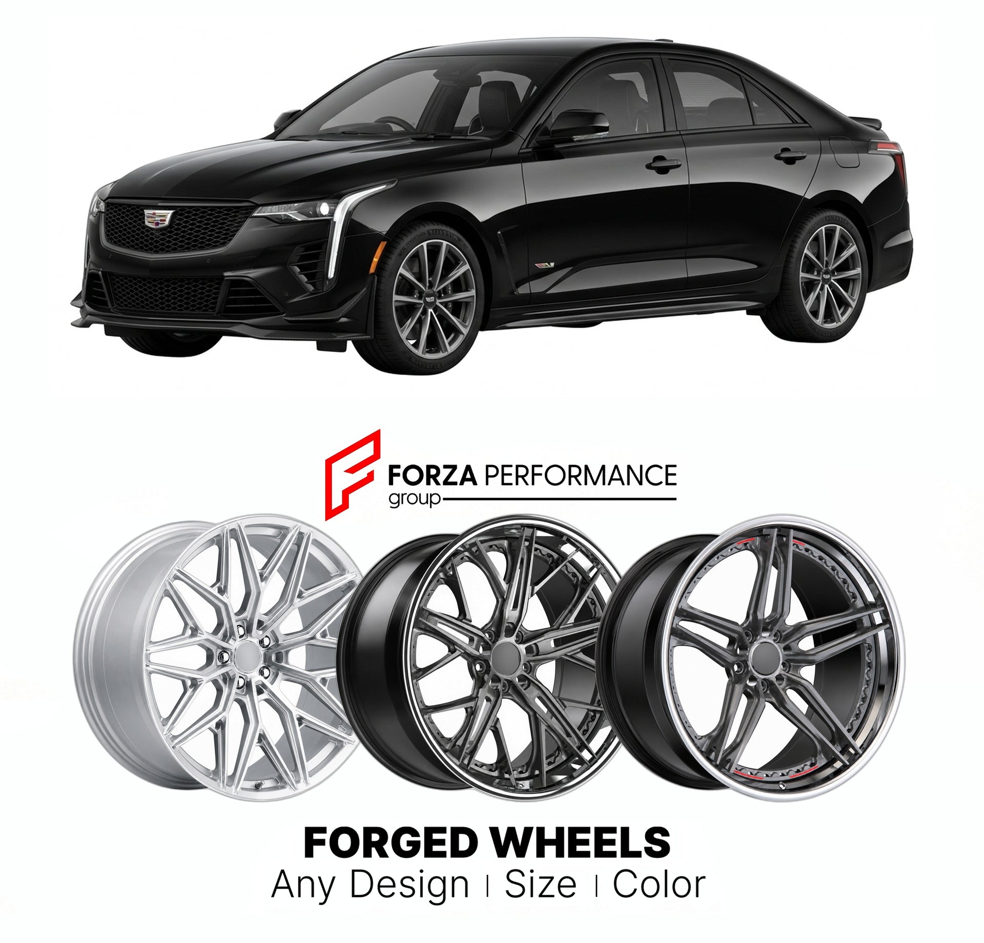FORGED WHEELS RIMS for CADILLAC CT4-V BLACKWING 2022+

Custom forged wheels for Cadillac CT4-V Blackwing 2022+. Made-to-order monoblock, 2-piece and 3-piece rims in custom sizes, offsets, colors and finishes with guaranteed fitment.

We manufacture premium quality forged wheels rims for Cadillac CT4-V Blackwing 2022+ in any design, size, color.

THIS WHEEL DESIGN CAN BE CUSTOM-MADE FOR YOUR CAR IN ANY SIZE AND COLOR OPTIONS
Available in monoblock, 2-piece, 3-piece, duoblock, beadlock
3D wheel renderings are