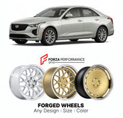 FORGED WHEELS RIMS for CADILLAC CT4 2020+

Custom forged wheels for Cadillac CT4 2020+. Made-to-order monoblock, 2-piece and 3-piece rims in custom sizes, offsets, colors and finishes with guaranteed fitment.

We manufacture premium quality forged wheels rims for Cadillac CT4 2020+ in any design, size, color.

THIS WHEEL DESIGN CAN BE CUSTOM-MADE FOR YOUR CAR IN ANY SIZE AND COLOR OPTIONS
Available in monoblock, 2-piece, 3-piece, duoblock, beadlock
3D wheel renderings are provided according to the exact dim