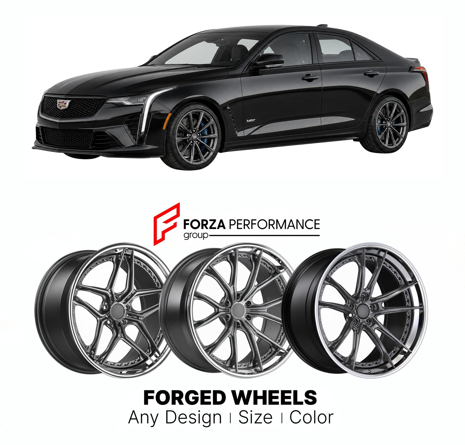 FORGED WHEELS RIMS for CADILLAC CT4 CT4-V BLACKWING 2020+

Custom forged wheels for Cadillac CT4 CT4-V Blackwing 2020+. Made-to-order monoblock, 2-piece and 3-piece rims in custom sizes, offsets, colors and finishes with guaranteed fitment.

We manufacture premium quality forged wheels rims for Cadillac CT4 CT4-V Blackwing 2020+ in any design, size, color.

THIS WHEEL DESIGN CAN BE CUSTOM-MADE FOR YOUR CAR IN ANY SIZE AND COLOR OPTIONS
Available in monoblock, 2-piece, 3-piece, duoblock, beadlock
3D wheel re