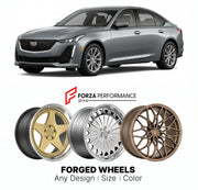 FORGED WHEELS RIMS for CADILLAC CT5 2020+

Custom forged wheels for Cadillac CT5 2020+. Made-to-order monoblock, 2-piece and 3-piece rims in custom sizes, offsets, colors and finishes with guaranteed fitment.

We manufacture premium quality forged wheels rims for Cadillac CT5 2020+ in any design, size, color.

THIS WHEEL DESIGN CAN BE CUSTOM-MADE FOR YOUR CAR IN ANY SIZE AND COLOR OPTIONS
Available in monoblock, 2-piece, 3-piece, duoblock, beadlock
3D wheel renderings are provided according to the exact dim