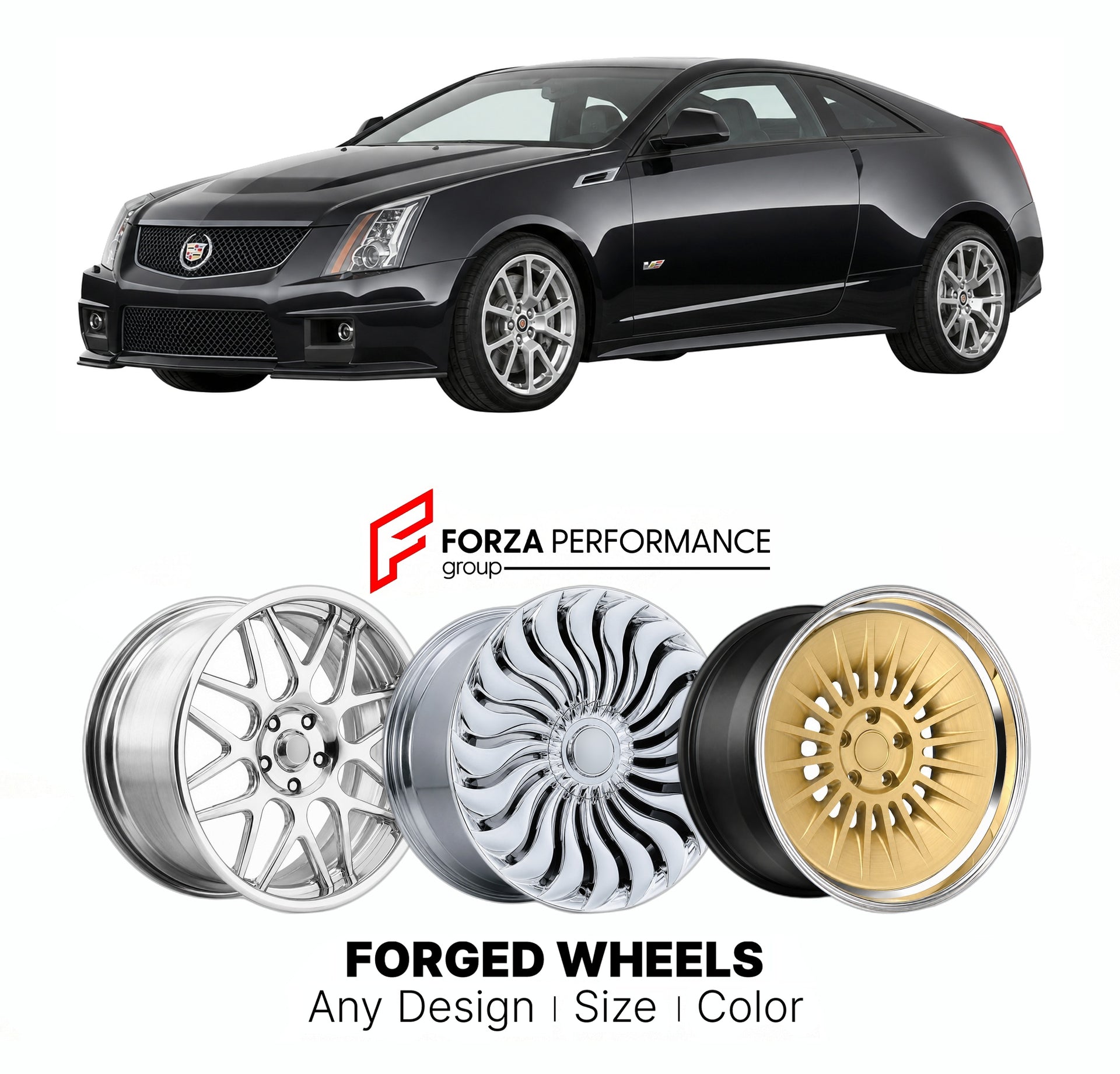 FORGED WHEELS RIMS for CADILLAC CTS CTS-V COUPE 2003 - 2019

Custom forged wheels for Cadillac CTS CTS-V Coupe 2003 - 2019. Made-to-order monoblock, 2-piece and 3-piece rims in custom sizes, offsets, colors and finishes with guaranteed fitment.

We manufacture premium quality forged wheels rims for Cadillac CTS CTS-V Coupe 2003 - 2019 in any design, size, color.

THIS WHEEL DESIGN CAN BE CUSTOM-MADE FOR YOUR CAR IN ANY SIZE AND COLOR OPTIONS
Available in monoblock, 2-piece, 3-piece, duoblock, beadlock
3D wh