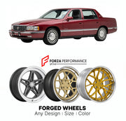 FORGED WHEELS RIMS for CADILLAC DEVILLE 1994 - 1999

Custom forged wheels for Cadillac DeVille 1994 - 1999. Made-to-order monoblock, 2-piece and 3-piece rims in custom sizes, offsets, colors and finishes with guaranteed fitment.

We manufacture premium quality forged wheels rims for Cadillac DeVille 1994 - 1999 in any design, size, color.

THIS WHEEL DESIGN CAN BE CUSTOM-MADE FOR YOUR CAR IN ANY SIZE AND COLOR OPTIONS
Available in monoblock, 2-piece, 3-piece, duoblock, beadlock
3D wheel renderings are provi