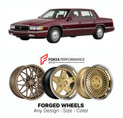 FORGED WHEELS RIMS for CADILLAC DEVILLE BASE K-BODY G-BODY 1990 - 2005

Custom forged wheels for Cadillac DeVille Base K-Body G-Body 1990 - 2005. Made-to-order monoblock, 2-piece and 3-piece rims in custom sizes, offsets, colors and finishes with guaranteed fitment.

We manufacture premium quality forged wheels rims for Cadillac DeVille Base K-Body G-Body 1990 - 2005 in any design, size, color.

THIS WHEEL DESIGN CAN BE CUSTOM-MADE FOR YOUR CAR IN ANY SIZE AND COLOR OPTIONS
Available in monoblock, 2-piece, 
