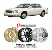 FORGED WHEELS RIMS for CADILLAC DEVILLE DTS K-BODY G-BODY 1990 - 2005

Custom forged wheels for Cadillac DeVille DTS K-Body G-Body 1990 - 2005. Made-to-order monoblock, 2-piece and 3-piece rims in custom sizes, offsets, colors and finishes with guaranteed fitment.

We manufacture premium quality forged wheels rims for Cadillac DeVille DTS K-Body G-Body 1990 - 2005 in any design, size, color.

THIS WHEEL DESIGN CAN BE CUSTOM-MADE FOR YOUR CAR IN ANY SIZE AND COLOR OPTIONS
Available in monoblock, 2-piece, 3-p