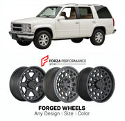 FORGED WHEELS RIMS for CADILLAC ESCALADE 1999 - 2000

Custom forged wheels for Cadillac Escalade 1999 - 2000. Made-to-order monoblock, 2-piece and 3-piece rims in custom sizes, offsets, colors and finishes with guaranteed fitment.

We manufacture premium quality forged wheels rims for Cadillac Escalade 1999 - 2000 in any design, size, color.

THIS WHEEL DESIGN CAN BE CUSTOM-MADE FOR YOUR CAR IN ANY SIZE AND COLOR OPTIONS
Available in monoblock, 2-piece, 3-piece, duoblock, beadlock
3D wheel renderings are pr