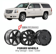 FORGED WHEELS RIMS for CADILLAC ESCALADE PLATINUM 1999+

Custom forged wheels for Cadillac Escalade Platinum 1999+. Made-to-order monoblock, 2-piece and 3-piece rims in custom sizes, offsets, colors and finishes with guaranteed fitment.

We manufacture premium quality forged wheels rims for Cadillac Escalade Platinum 1999+ in any design, size, color.

THIS WHEEL DESIGN CAN BE CUSTOM-MADE FOR YOUR CAR IN ANY SIZE AND COLOR OPTIONS
Available in monoblock, 2-piece, 3-piece, duoblock, beadlock
3D wheel renderin