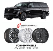 FORGED WHEELS RIMS for CADILLAC ESCALADE V-SERIES 1999+

Custom forged wheels for Cadillac Escalade V-Series 1999+. Made-to-order monoblock, 2-piece and 3-piece rims in custom sizes, offsets, colors and finishes with guaranteed fitment.

We manufacture premium quality forged wheels rims for Cadillac Escalade V-Series 1999+ in any design, size, color.

THIS WHEEL DESIGN CAN BE CUSTOM-MADE FOR YOUR CAR IN ANY SIZE AND COLOR OPTIONS
Available in monoblock, 2-piece, 3-piece, duoblock, beadlock
3D wheel renderin