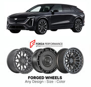 FORGED WHEELS RIMS for CADILLAC LYRIQ-V 2026+

Custom forged wheels for Cadillac Lyriq-V 2026+. Made-to-order monoblock, 2-piece and 3-piece rims in custom sizes, offsets, colors and finishes with guaranteed fitment.

We manufacture premium quality forged wheels rims for Cadillac Lyriq-V 2026+ in any design, size, color.

THIS WHEEL DESIGN CAN BE CUSTOM-MADE FOR YOUR CAR IN ANY SIZE AND COLOR OPTIONS
Available in monoblock, 2-piece, 3-piece, duoblock, beadlock
3D wheel renderings are provided according to t