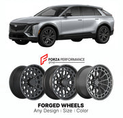 FORGED WHEELS RIMS for CADILLAC LYRIQ 2023+

Custom forged wheels for Cadillac Lyriq 2023+. Made-to-order monoblock, 2-piece and 3-piece rims in custom sizes, offsets, colors and finishes with guaranteed fitment.

We manufacture premium quality forged wheels rims for Cadillac Lyriq 2023+ in any design, size, color.

THIS WHEEL DESIGN CAN BE CUSTOM-MADE FOR YOUR CAR IN ANY SIZE AND COLOR OPTIONS
Available in monoblock, 2-piece, 3-piece, duoblock, beadlock
3D wheel renderings are provided according to the exa