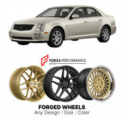 FORGED WHEELS RIMS for CADILLAC STS 2005 - 2011

Custom forged wheels for Cadillac STS 2005 - 2011. Made-to-order monoblock, 2-piece and 3-piece rims in custom sizes, offsets, colors and finishes with guaranteed fitment.

We manufacture premium quality forged wheels rims for Cadillac STS 2005 - 2011 in any design, size, color.

THIS WHEEL DESIGN CAN BE CUSTOM-MADE FOR YOUR CAR IN ANY SIZE AND COLOR OPTIONS
Available in monoblock, 2-piece, 3-piece, duoblock, beadlock
3D wheel renderings are provided accordin