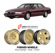 FORGED WHEELS RIMS for CADILLAC SEVILLE 1992 - 1997

Custom forged wheels for Cadillac Seville 1992 - 1997. Made-to-order monoblock, 2-piece and 3-piece rims in custom sizes, offsets, colors and finishes with guaranteed fitment.

We manufacture premium quality forged wheels rims for Cadillac Seville 1992 - 1997 in any design, size, color.

THIS WHEEL DESIGN CAN BE CUSTOM-MADE FOR YOUR CAR IN ANY SIZE AND COLOR OPTIONS
Available in monoblock, 2-piece, 3-piece, duoblock, beadlock
3D wheel renderings are provi