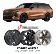 FORGED WHEELS RIMS for CADILLAC VISTIQ 2027+

Custom forged wheels for Cadillac Vistiq 2027+. Made-to-order monoblock, 2-piece and 3-piece rims in custom sizes, offsets, colors and finishes with guaranteed fitment.

We manufacture premium quality forged wheels rims for Cadillac Vistiq 2027+ in any design, size, color.

WHEEL SIZE:

Front: 22 x 10 ET 40
Rear: 22 x 10 ET 40
PCD: 6 x 139.7
CB: 78.1
Material: 6061-T6 Forged Aluminum
THIS WHEEL DESIGN CAN BE CUSTOM-MADE FOR YOUR CAR IN ANY SIZE AND COLOR OPTIONS