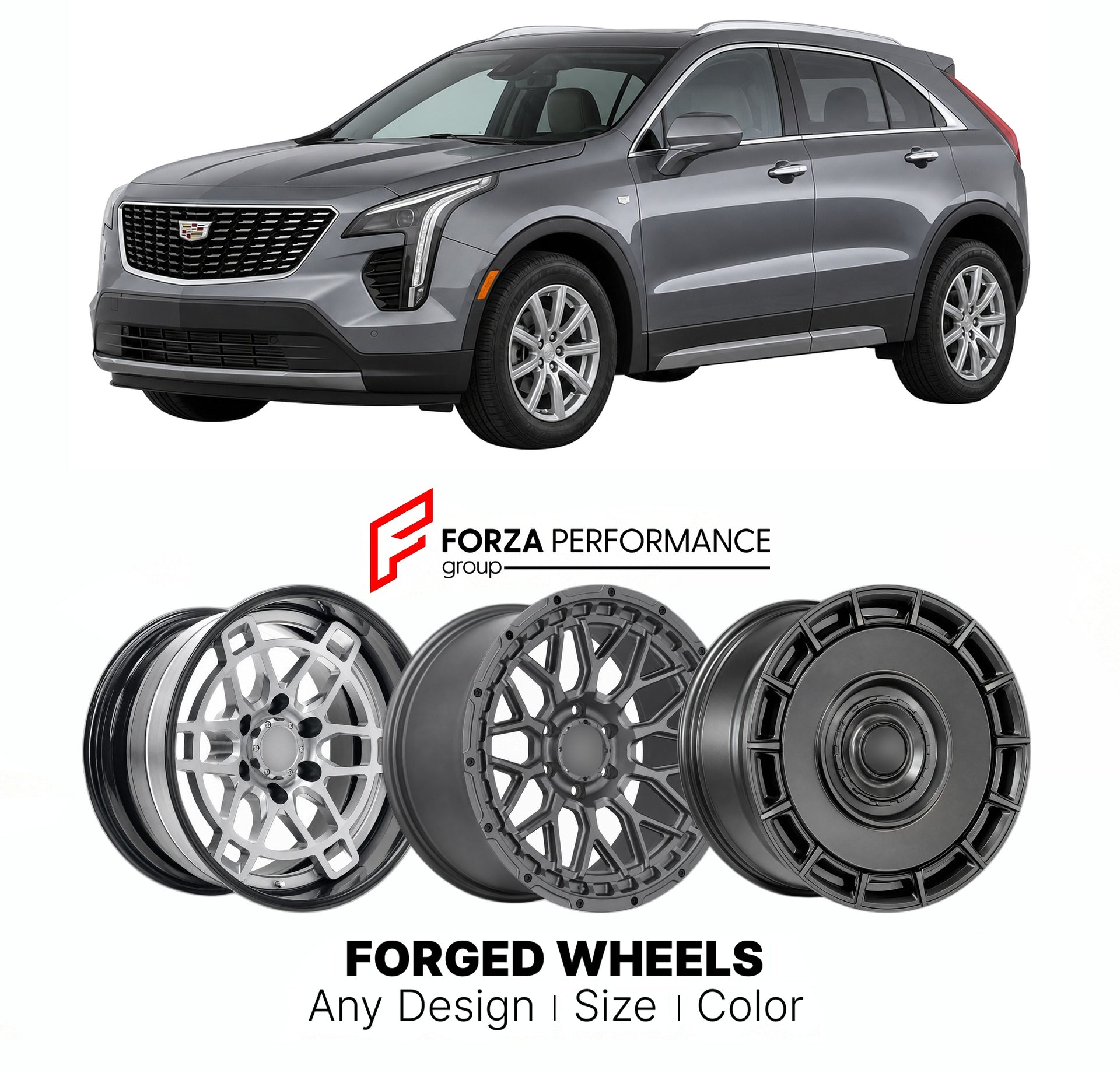 FORGED WHEELS RIMS for CADILLAC XT4 PREMIUM LUXURY 2019+

Custom forged wheels for Cadillac XT4 Premium Luxury 2019+. Made-to-order monoblock, 2-piece and 3-piece rims in custom sizes, offsets, colors and finishes with guaranteed fitment.

We manufacture premium quality forged wheels rims for Cadillac XT4 Premium Luxury 2019+ in any design, size, color.

THIS WHEEL DESIGN CAN BE CUSTOM-MADE FOR YOUR CAR IN ANY SIZE AND COLOR OPTIONS
Available in monoblock, 2-piece, 3-piece, duoblock, beadlock
3D wheel rende