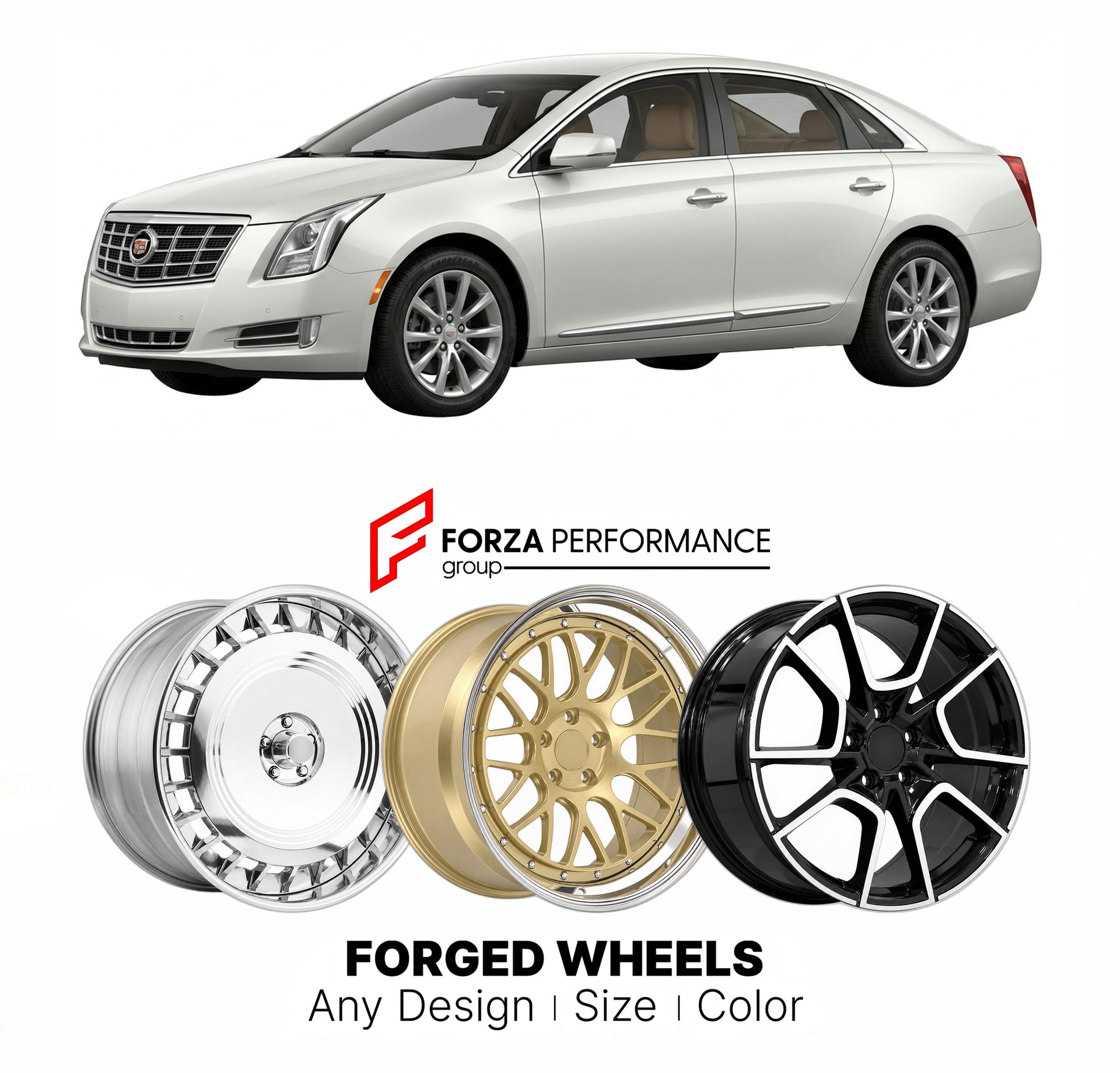 FORGED WHEELS RIMS for CADILLAC XTS 2013 - 2019

Custom forged wheels for Cadillac XTS 2013 - 2019. Made-to-order monoblock, 2-piece and 3-piece rims in custom sizes, offsets, colors and finishes with guaranteed fitment.

We manufacture premium quality forged wheels rims for Cadillac XTS 2013 - 2019 in any design, size, color.

THIS WHEEL DESIGN CAN BE CUSTOM-MADE FOR YOUR CAR IN ANY SIZE AND COLOR OPTIONS
Available in monoblock, 2-piece, 3-piece, duoblock, beadlock
3D wheel renderings are provided accordin