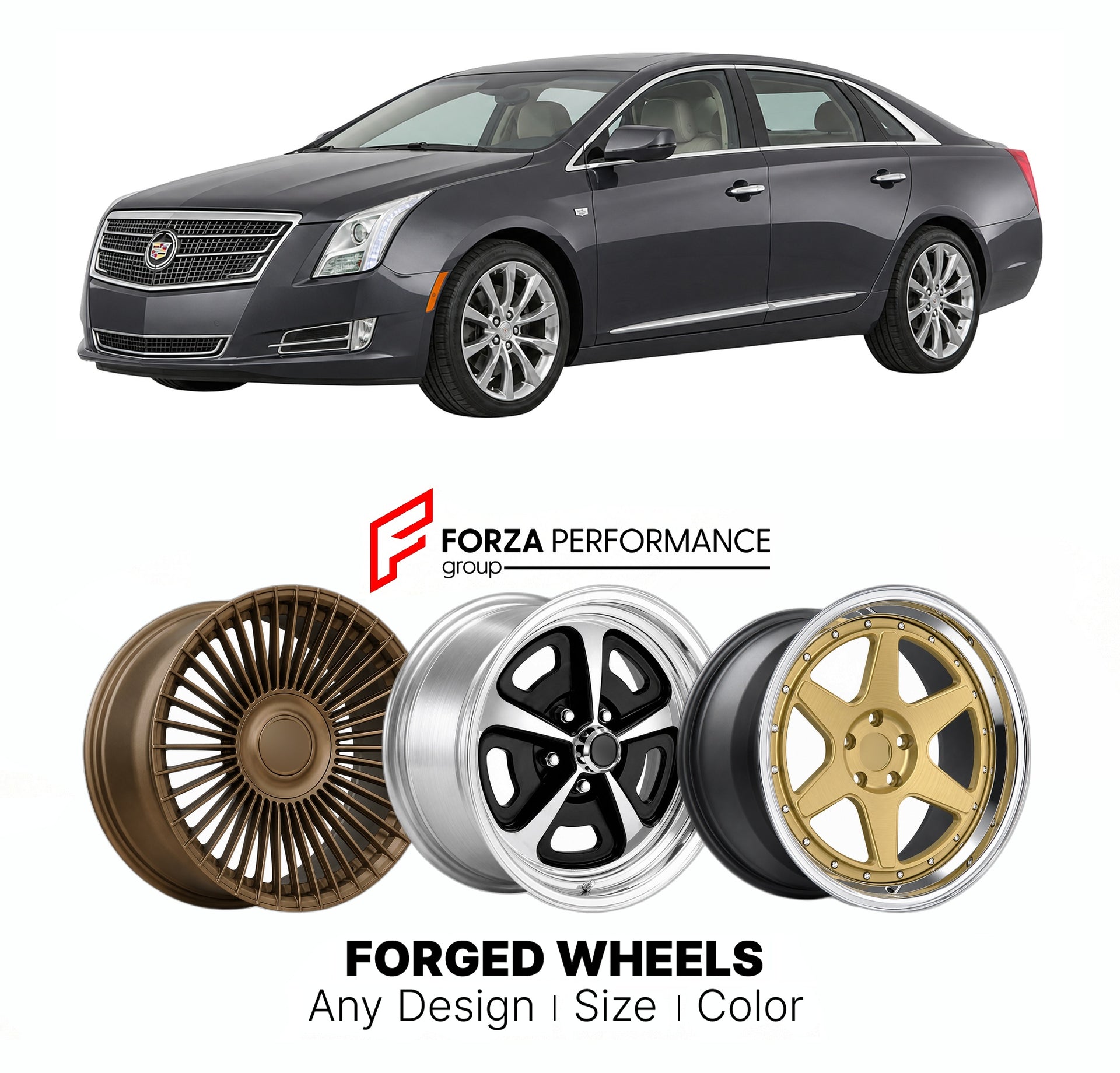 FORGED WHEELS RIMS for CADILLAC XTS PLATINUM 2013 - 2019

Custom forged wheels for Cadillac XTS Platinum 2013 - 2019. Made-to-order monoblock, 2-piece and 3-piece rims in custom sizes, offsets, colors and finishes with guaranteed fitment.

We manufacture premium quality forged wheels rims for Cadillac XTS Platinum 2013 - 2019 in any design, size, color.

THIS WHEEL DESIGN CAN BE CUSTOM-MADE FOR YOUR CAR IN ANY SIZE AND COLOR OPTIONS
Available in monoblock, 2-piece, 3-piece, duoblock, beadlock
3D wheel rende