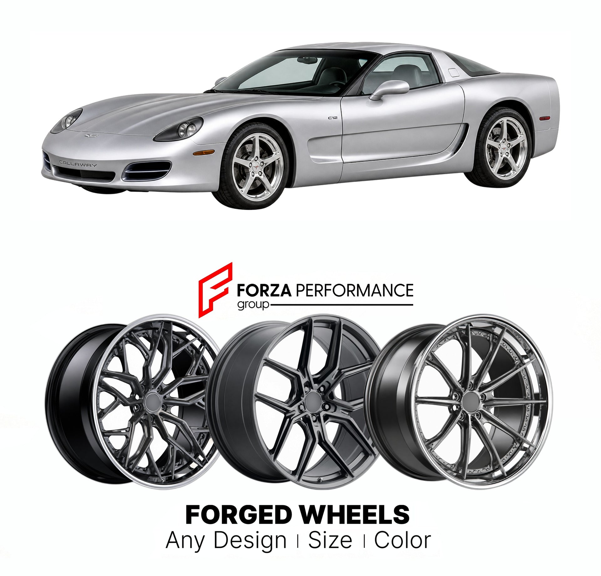 FORGED WHEELS RIMS for CALLAWAY C12 C5-BASED 1998 - 2001

Custom forged wheels for Callaway C12 C5-Based 1998 - 2001. Made-to-order monoblock, 2-piece and 3-piece rims in custom sizes, offsets, colors and finishes with guaranteed fitment.

We manufacture premium quality forged wheels rims for Callaway C12 C5-Based 1998 - 2001 in any design, size, color.

THIS WHEEL DESIGN CAN BE CUSTOM-MADE FOR YOUR CAR IN ANY SIZE AND COLOR OPTIONS
Available in monoblock, 2-piece, 3-piece, duoblock, beadlock
3D wheel rende