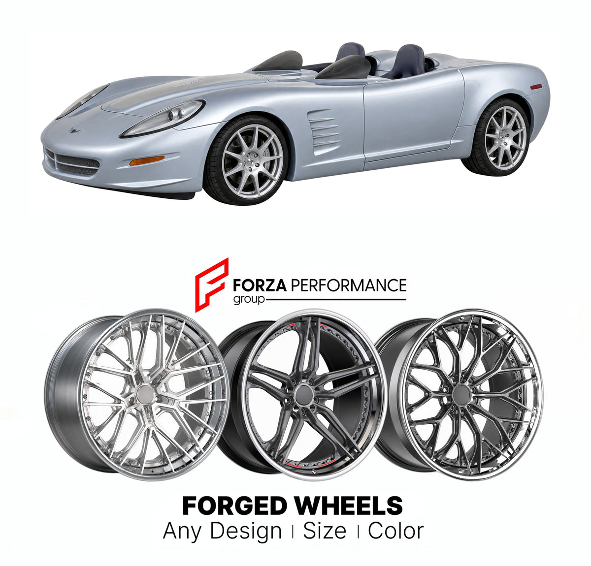 FORGED WHEELS RIMS for CALLAWAY C16 2007 - 2010

Custom forged wheels for Callaway C16 2007 - 2010. Made-to-order monoblock, 2-piece and 3-piece rims in custom sizes, offsets, colors and finishes with guaranteed fitment.

We manufacture premium quality forged wheels rims for Callaway C16 2007 - 2010 in any design, size, color.

THIS WHEEL DESIGN CAN BE CUSTOM-MADE FOR YOUR CAR IN ANY SIZE AND COLOR OPTIONS
Available in monoblock, 2-piece, 3-piece, duoblock, beadlock
3D wheel renderings are provided accordin