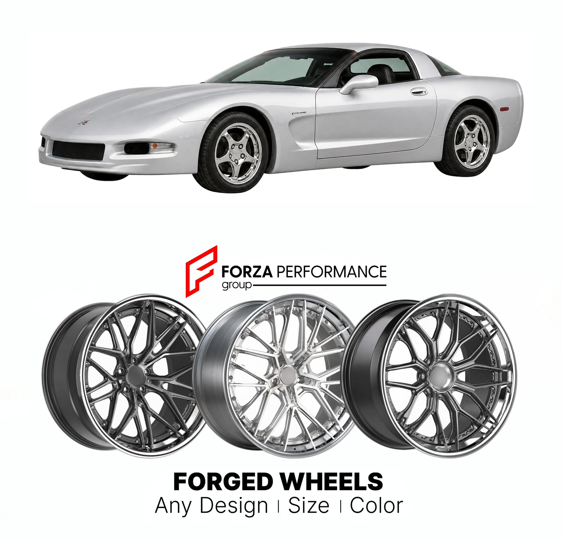FORGED WHEELS RIMS for CALLAWAY CORVETTE C12 1998 - 2000

Custom forged wheels for Callaway Corvette C12 1998 - 2000. Made-to-order monoblock, 2-piece and 3-piece rims in custom sizes, offsets, colors and finishes with guaranteed fitment.

We manufacture premium quality forged wheels rims for Callaway Corvette C12 1998 - 2000 in any design, size, color.

THIS WHEEL DESIGN CAN BE CUSTOM-MADE FOR YOUR CAR IN ANY SIZE AND COLOR OPTIONS
Available in monoblock, 2-piece, 3-piece, duoblock, beadlock
3D wheel rende