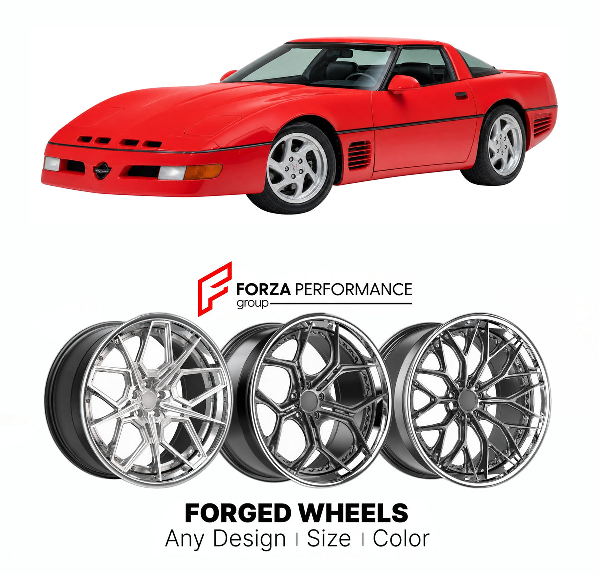FORGED WHEELS RIMS for CALLAWAY CORVETTE SUPERNATURAL 490 CR-1 ZR-1 1996 - 1997

Custom forged wheels for Callaway Corvette Supernatural 490 CR-1 ZR-1 1996 - 1997. Made-to-order monoblock, 2-piece and 3-piece rims in custom sizes, offsets, colors and finishes with guaranteed fitment.

We manufacture premium quality forged wheels rims for Callaway Corvette Supernatural 490 CR-1 ZR-1 1996 - 1997 in any design, size, color.

THIS WHEEL DESIGN CAN BE CUSTOM-MADE FOR YOUR CAR IN ANY SIZE AND COLOR OPTIONS
Availa