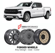 FORGED WHEELS RIMS for CALLAWAY SILVERADO SC602 PACKAGE 2014+

Custom forged wheels for Callaway Silverado SC602 Package 2014+. Made-to-order monoblock, 2-piece and 3-piece rims in custom sizes, offsets, colors and finishes with guaranteed fitment.

We manufacture premium quality forged wheels rims for Callaway Silverado SC602 Package 2014+ in any design, size, color.

THIS WHEEL DESIGN CAN BE CUSTOM-MADE FOR YOUR CAR IN ANY SIZE AND COLOR OPTIONS
Available in monoblock, 2-piece, 3-piece, duoblock, beadlock