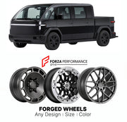 FORGED WHEELS RIMS for CANOO PICKUP TRUCK CREW CAB ANNOUNCED LOW-VOLUME 2023 - 2025

Custom forged wheels for Canoo Pickup Truck Crew Cab Announced Low-Volume 2023 - 2025. Made-to-order monoblock, 2-piece and 3-piece rims in custom sizes, offsets, colors and finishes with guaranteed fitment.

We manufacture premium quality forged wheels rims for Canoo Pickup Truck Crew Cab Announced Low-Volume 2023 - 2025 in any design, size, color.

THIS WHEEL DESIGN CAN BE CUSTOM-MADE FOR YOUR CAR IN ANY SIZE AND COLOR OP