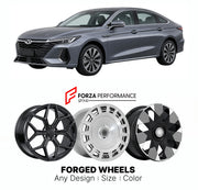 Custom forged wheels for Chery Arrizo 8 2022+. Made-to-order monoblock, 2-piece and 3-piece wheels in custom sizes, offsets, colors and finishes with guaranteed vehicle fitment.

We manufacture premium quality forged wheels rims for Chery Arrizo 8 2022+ in any design, size, color.

THIS WHEEL DESIGN CAN BE CUSTOM-MADE FOR YOUR CAR IN ANY SIZE AND COLOR OPTIONS
Available in monoblock, 2-piece, 3-piece, duoblock, beadlock
3D wheel renderings are provided according to the exact dimensions and specifications re