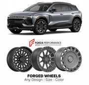 FORGED WHEELS RIMS for CHEVROLET BLAZER EV 2024+

Custom forged wheels for Chevrolet Blazer EV 2024+. Made-to-order monoblock, 2-piece and 3-piece rims in custom sizes, offsets, colors and finishes with guaranteed fitment.

We manufacture premium quality forged wheels rims for Chevrolet Blazer EV 2024+ in any design, size, color.

THIS WHEEL DESIGN CAN BE CUSTOM-MADE FOR YOUR CAR IN ANY SIZE AND COLOR OPTIONS
Available in monoblock, 2-piece, 3-piece, duoblock, beadlock
3D wheel renderings are provided accor