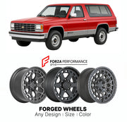 FORGED WHEELS RIMS for CHEVROLET BLAZER SPORT K5 1990 - 1994

Custom forged wheels for Chevrolet Blazer Sport K5 1990 - 1994. Made-to-order monoblock, 2-piece and 3-piece rims in custom sizes, offsets, colors and finishes with guaranteed fitment.

We manufacture premium quality forged wheels rims for Chevrolet Blazer Sport K5 1990 - 1994 in any design, size, color.

THIS WHEEL DESIGN CAN BE CUSTOM-MADE FOR YOUR CAR IN ANY SIZE AND COLOR OPTIONS
Available in monoblock, 2-piece, 3-piece, duoblock, beadlock
3D