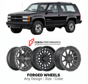 FORGED WHEELS RIMS for CHEVROLET BLAZER ZR2 S 1995 - 2005

Custom forged wheels for Chevrolet Blazer ZR2 S 1995 - 2005. Made-to-order monoblock, 2-piece and 3-piece rims in custom sizes, offsets, colors and finishes with guaranteed fitment.

We manufacture premium quality forged wheels rims for Chevrolet Blazer ZR2 S 1995 - 2005 in any design, size, color.

THIS WHEEL DESIGN CAN BE CUSTOM-MADE FOR YOUR CAR IN ANY SIZE AND COLOR OPTIONS
Available in monoblock, 2-piece, 3-piece, duoblock, beadlock
3D wheel re