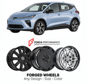 FORGED WHEELS RIMS for CHEVROLET BOLT 2027+

Custom forged wheels for Chevrolet Bolt 2027+. Made-to-order monoblock, 2-piece and 3-piece rims in custom sizes, offsets, colors and finishes with guaranteed fitment.

We manufacture premium quality forged wheels rims for Chevrolet Bolt 2027+ in any design, size, color.

THIS WHEEL DESIGN CAN BE CUSTOM-MADE FOR YOUR CAR IN ANY SIZE AND COLOR OPTIONS
Available in monoblock, 2-piece, 3-piece, duoblock, beadlock
3D wheel renderings are provided according to the exa