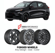 FORGED WHEELS RIMS for CHEVROLET BOLT EUV REDLINE EDITION 2022 - 2023

Custom forged wheels for Chevrolet Bolt EUV Redline Edition 2022 - 2023. Made-to-order monoblock, 2-piece and 3-piece rims in custom sizes, offsets, colors and finishes with guaranteed fitment.

We manufacture premium quality forged wheels rims for Chevrolet Bolt EUV Redline Edition 2022 - 2023 in any design, size, color.

THIS WHEEL DESIGN CAN BE CUSTOM-MADE FOR YOUR CAR IN ANY SIZE AND COLOR OPTIONS
Available in monoblock, 2-piece, 3-p
