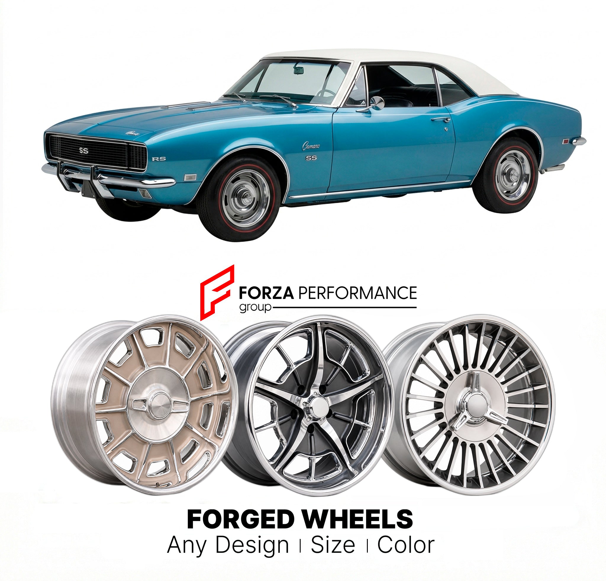 CUSTOM CLASSIC VINTAGE RESTOMOD RETRO OLD SCHOOL FORGED WHEELS RIMS fo