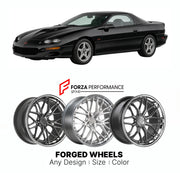 FORGED WHEELS RIMS for CHEVROLET CAMARO SS SLP 1996 - 2002

Custom forged wheels for Chevrolet Camaro SS SLP 1996 - 2002. Made-to-order monoblock, 2-piece and 3-piece rims in custom sizes, offsets, colors and finishes with guaranteed fitment.

We manufacture premium quality forged wheels rims for Chevrolet Camaro SS SLP 1996 - 2002 in any design, size, color.

THIS WHEEL DESIGN CAN BE CUSTOM-MADE FOR YOUR CAR IN ANY SIZE AND COLOR OPTIONS
Available in monoblock, 2-piece, 3-piece, duoblock, beadlock
3D wheel