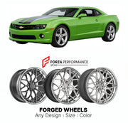 FORGED WHEELS RIMS for CHEVROLET CAMARO SYNERGY SPECIAL EDITION 2010 - 2015

Custom forged wheels for Chevrolet Camaro Synergy Special Edition 2010 - 2015. Made-to-order monoblock, 2-piece and 3-piece rims in custom sizes, offsets, colors and finishes with guaranteed fitment.

We manufacture premium quality forged wheels rims for Chevrolet Camaro Synergy Special Edition 2010 - 2015 in any design, size, color.

THIS WHEEL DESIGN CAN BE CUSTOM-MADE FOR YOUR CAR IN ANY SIZE AND COLOR OPTIONS
Available in monob