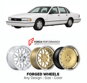 FORGED WHEELS RIMS for CHEVROLET CAPRICE 1991 - 1996

Custom forged wheels for Chevrolet Caprice 1991 - 1996. Made-to-order monoblock, 2-piece and 3-piece rims in custom sizes, offsets, colors and finishes with guaranteed fitment.

We manufacture premium quality forged wheels rims for Chevrolet Caprice 1991 - 1996 in any design, size, color.

THIS WHEEL DESIGN CAN BE CUSTOM-MADE FOR YOUR CAR IN ANY SIZE AND COLOR OPTIONS
Available in monoblock, 2-piece, 3-piece, duoblock, beadlock
3D wheel renderings are pr