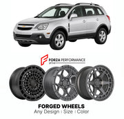 FORGED WHEELS RIMS for CHEVROLET CAPTIVA SPORT FLEET CROSSOVER 2012 - 2015

Custom forged wheels for Chevrolet Captiva Sport Fleet Crossover 2012 - 2015. Made-to-order monoblock, 2-piece and 3-piece rims in custom sizes, offsets, colors and finishes with guaranteed fitment.

We manufacture premium quality forged wheels rims for Chevrolet Captiva Sport Fleet Crossover 2012 - 2015 in any design, size, color.

THIS WHEEL DESIGN CAN BE CUSTOM-MADE FOR YOUR CAR IN ANY SIZE AND COLOR OPTIONS
Available in monobloc