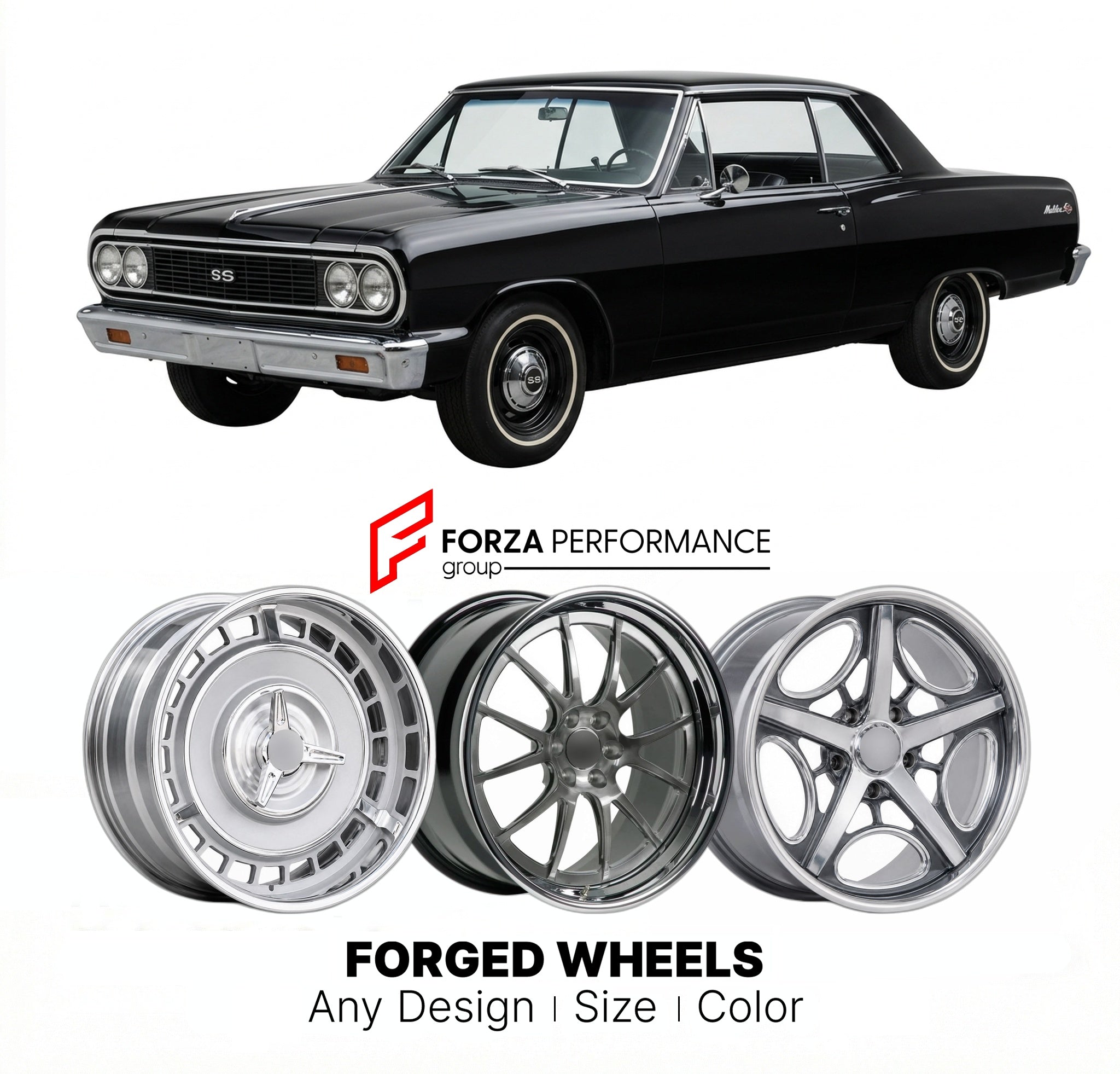 Retro Custom Rims CUSTOM CLASSIC VINTAGE RESTOMOD RETRO OLD SCHOOL FORGED WHEELS RIMS fo