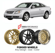 FORGED WHEELS RIMS for CHEVROLET COBALT COUPE 2005 - 2010

Custom forged wheels for Chevrolet Cobalt Coupe 2005 - 2010. Made-to-order monoblock, 2-piece and 3-piece rims in custom sizes, offsets, colors and finishes with guaranteed fitment.

We manufacture premium quality forged wheels rims for Chevrolet Cobalt Coupe 2005 - 2010 in any design, size, color.

THIS WHEEL DESIGN CAN BE CUSTOM-MADE FOR YOUR CAR IN ANY SIZE AND COLOR OPTIONS
Available in monoblock, 2-piece, 3-piece, duoblock, beadlock
3D wheel re