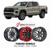 FORGED WHEELS RIMS for CHEVROLET COLORADO 2023+

Custom forged wheels for Chevrolet Colorado 2023+. Made-to-order monoblock, 2-piece and 3-piece rims in custom sizes, offsets, colors and finishes with guaranteed fitment.

We manufacture premium quality forged wheels rims for Chevrolet Colorado 2023+ in any design, size, color.

THIS WHEEL DESIGN CAN BE CUSTOM-MADE FOR YOUR CAR IN ANY SIZE AND COLOR OPTIONS
Available in monoblock, 2-piece, 3-piece, duoblock, beadlock
3D wheel renderings are provided accordin
