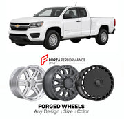 FORGED WHEELS RIMS for CHEVROLET COLORADO BASE 2015 - 2022

Custom forged wheels for Chevrolet Colorado Base 2015 - 2022. Made-to-order monoblock, 2-piece and 3-piece rims in custom sizes, offsets, colors and finishes with guaranteed fitment.

We manufacture premium quality forged wheels rims for Chevrolet Colorado Base 2015 - 2022 in any design, size, color.

THIS WHEEL DESIGN CAN BE CUSTOM-MADE FOR YOUR CAR IN ANY SIZE AND COLOR OPTIONS
Available in monoblock, 2-piece, 3-piece, duoblock, beadlock
3D wheel
